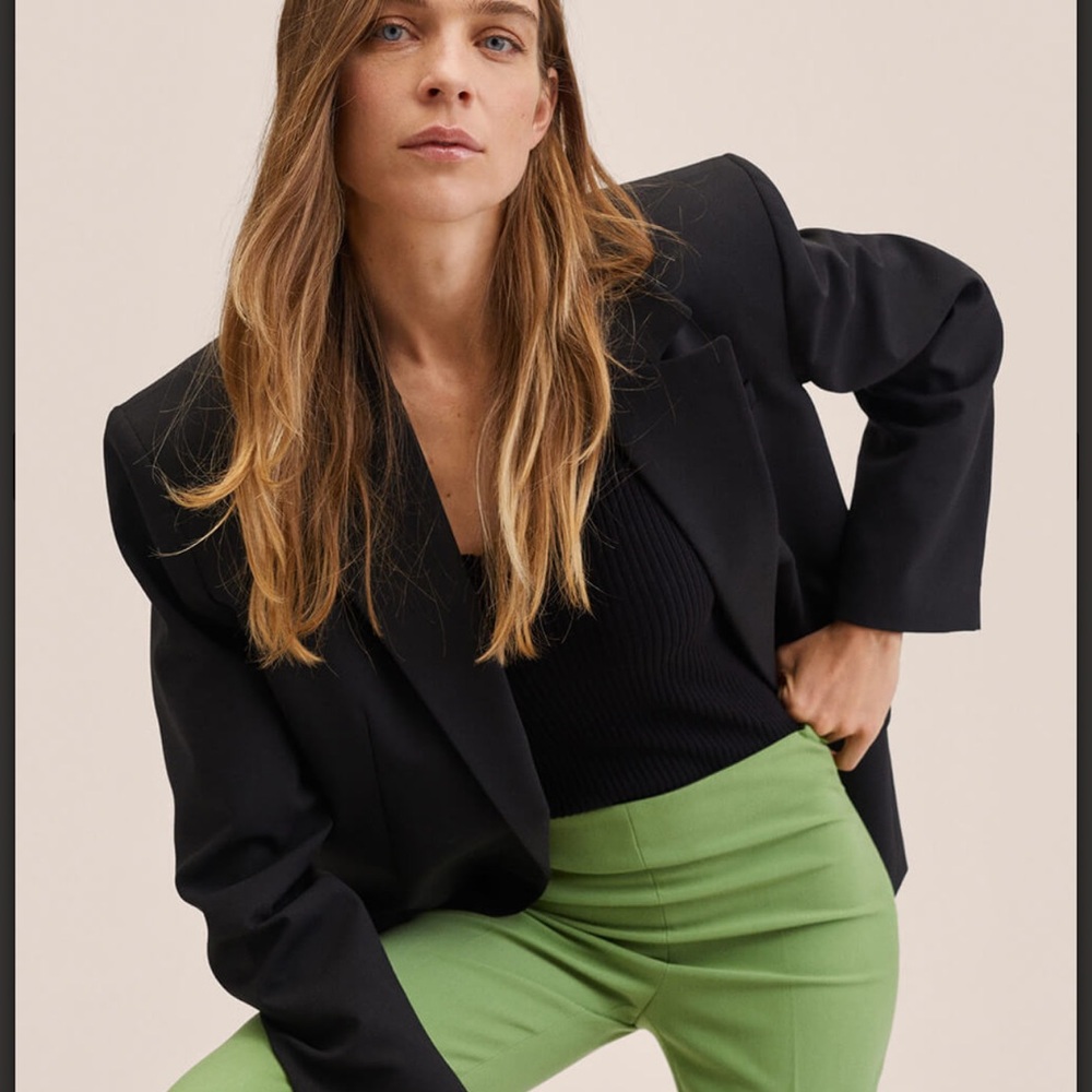 Mango Lime Green Pants